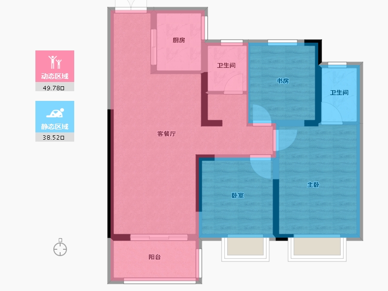 河南省-商丘市-润泓崇文院-78.40-户型库-动静分区