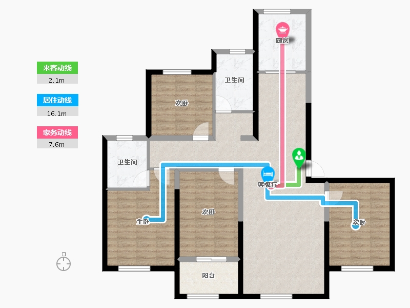 宁夏回族自治区-银川市-宁夏中房玺云台-115.90-户型库-动静线