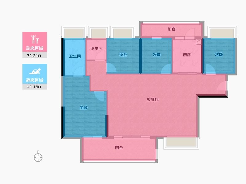 广东省-揭阳市-阳光城丽景湾-104.12-户型库-动静分区