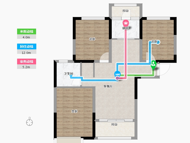 河南省-商丘市-华地美·华兴府-84.80-户型库-动静线