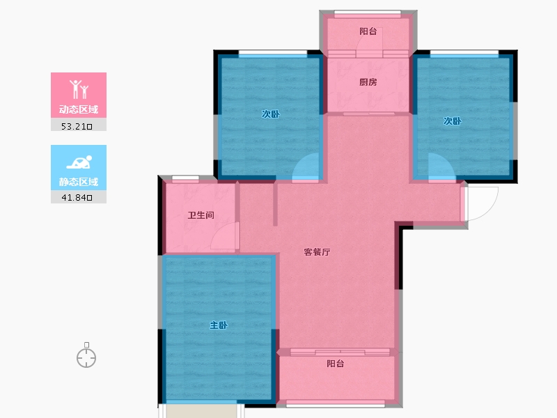 河南省-商丘市-华地美·华兴府-84.80-户型库-动静分区