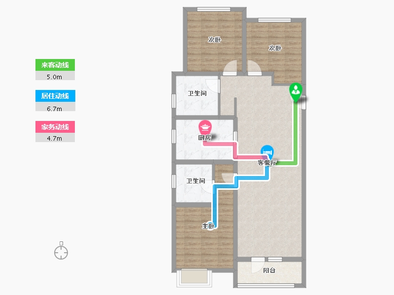 河北省-廊坊市-北辰香麓-99.20-户型库-动静线