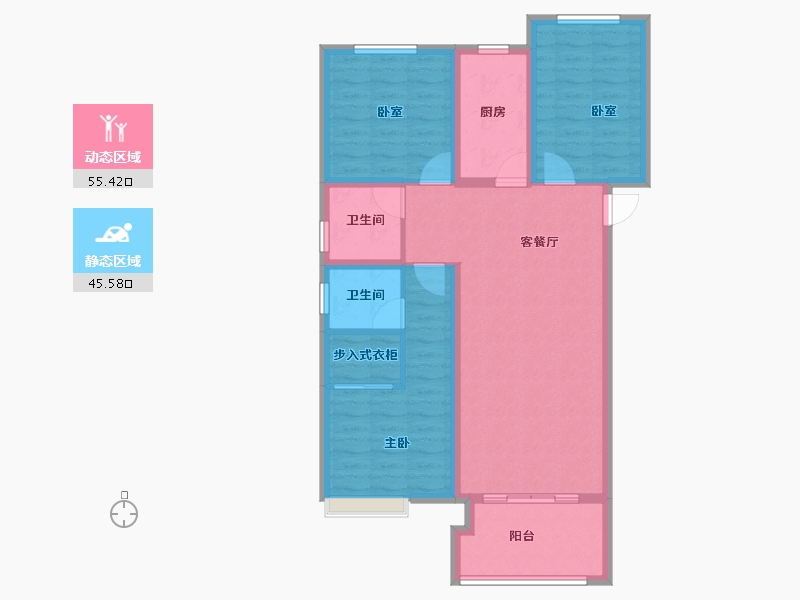 河南省-开封市-美居·红枫御景-90.40-户型库-动静分区