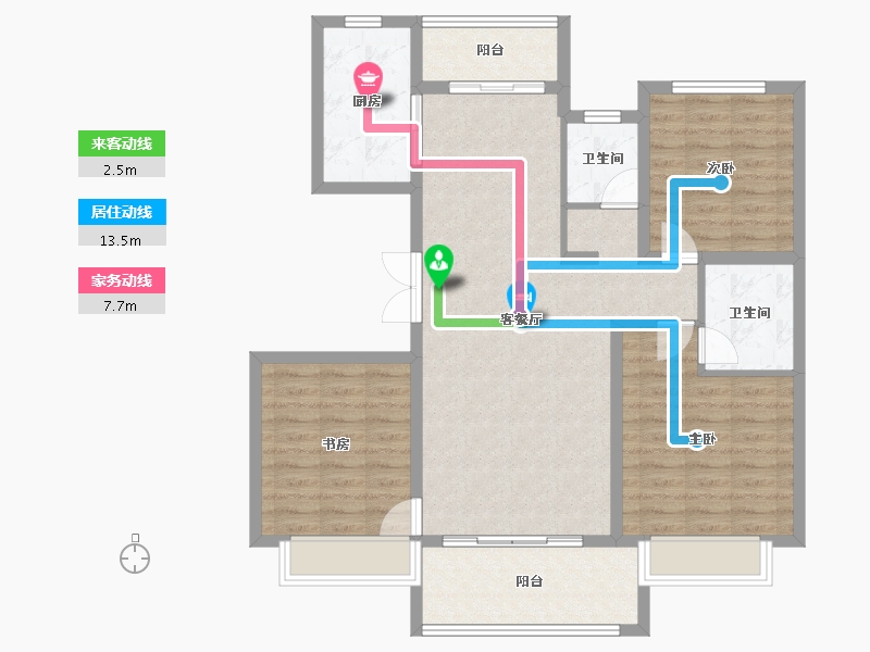 山东省-临沂市-親和家源-100.96-户型库-动静线