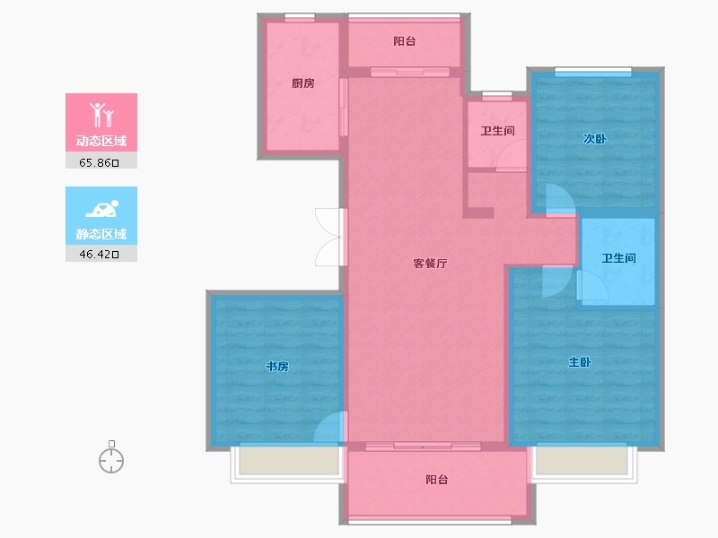 山东省-临沂市-親和家源-100.96-户型库-动静分区