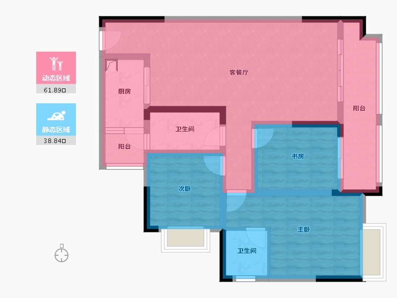 贵州省-遵义市-兴茂财富中心-93.00-户型库-动静分区