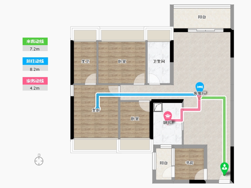 广东省-湛江市-华达北斗华庭-96.29-户型库-动静线