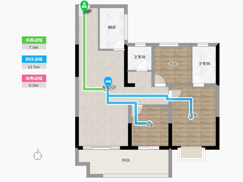 安徽省-铜陵市-城投·山河尊-87.66-户型库-动静线