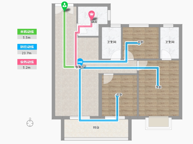 江西省-上饶市-鹏辉·博悦府-83.34-户型库-动静线