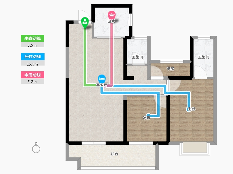 山西省-运城市-运城吾悦广场-92.01-户型库-动静线