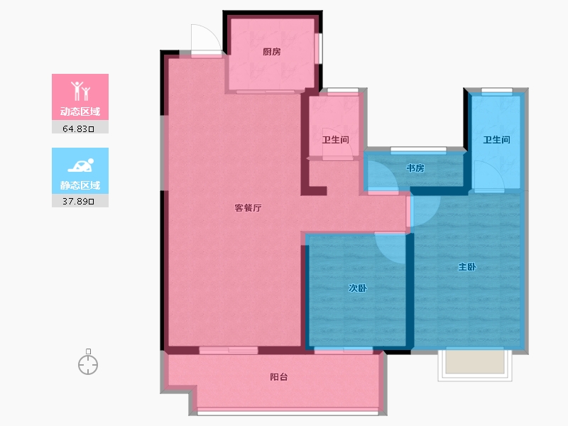 山西省-运城市-运城吾悦广场-92.01-户型库-动静分区