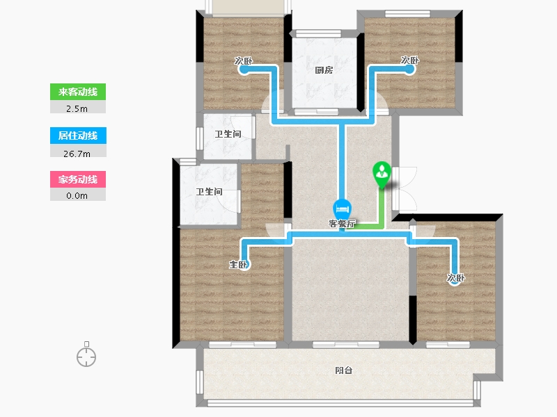 江苏省-宿迁市-吾悦广场·吾悦华府-110.40-户型库-动静线