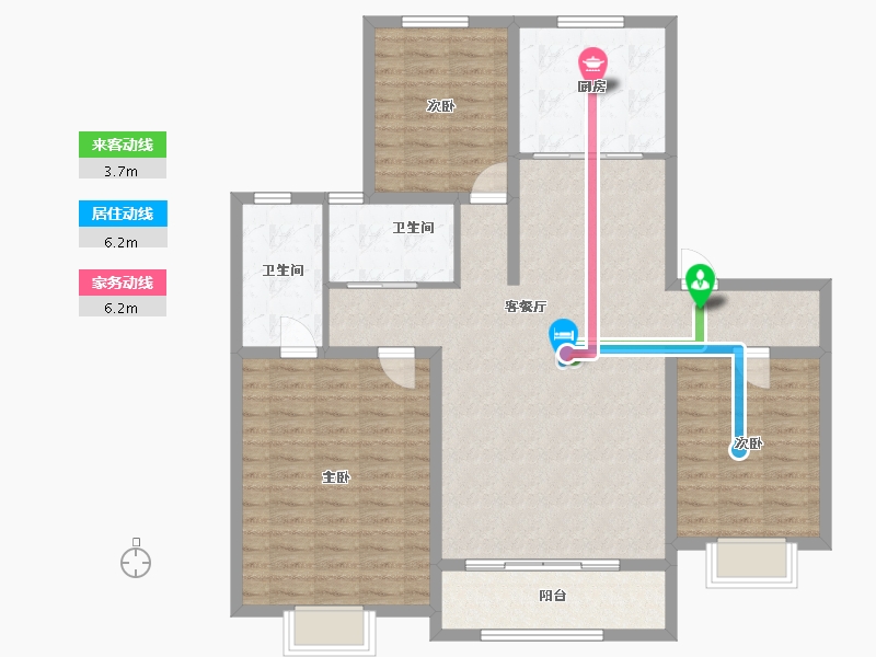 陕西省-铜川市-龙记檀府-116.22-户型库-动静线