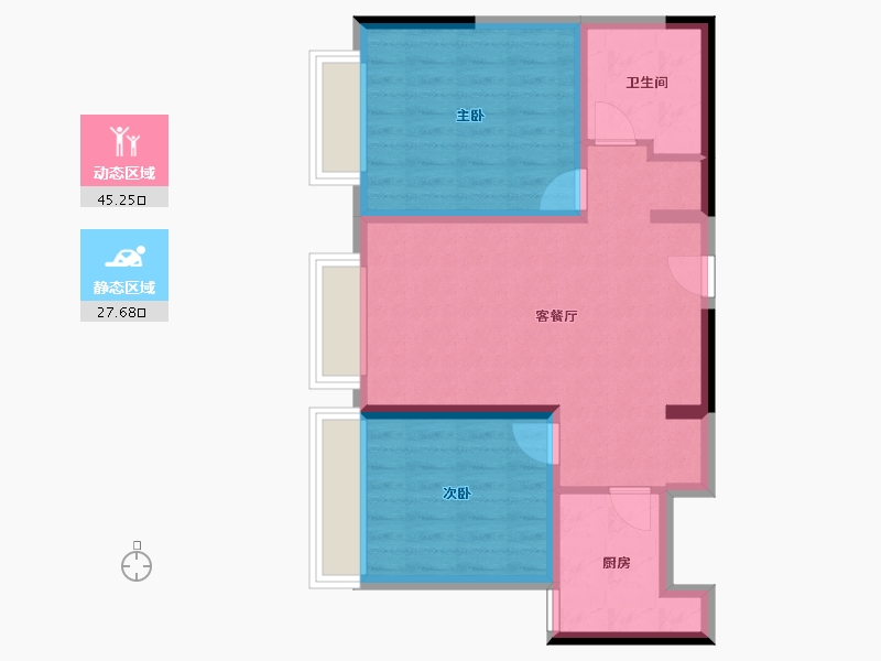 山东省-临沂市-华润中心-64.77-户型库-动静分区