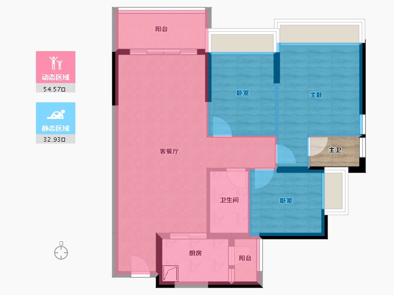 广东省-湛江市-华达北斗华庭-80.87-户型库-动静分区