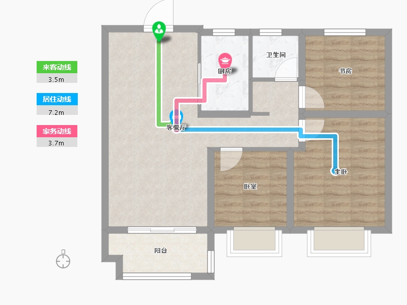 安徽省-合肥市-远洋庐玥风景-71.19-户型库-动静线