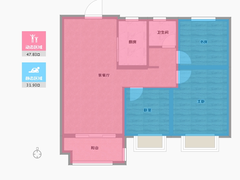 安徽省-合肥市-远洋庐玥风景-71.19-户型库-动静分区