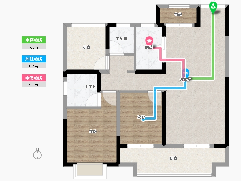 山西省-运城市-运城吾悦广场-95.01-户型库-动静线