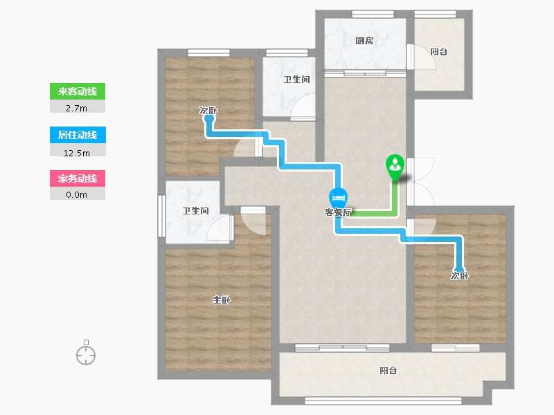 山东省-临沂市-房源·金域上府-94.94-户型库-动静线