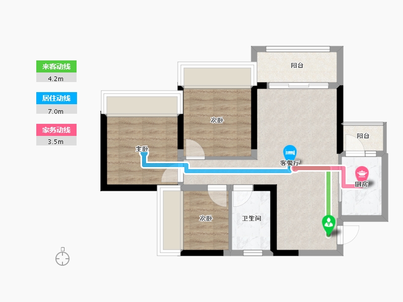 四川省-乐山市-银丰·玖熙堂-59.36-户型库-动静线