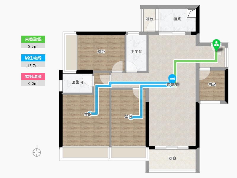 广东省-湛江市-华达北斗华庭-91.23-户型库-动静线