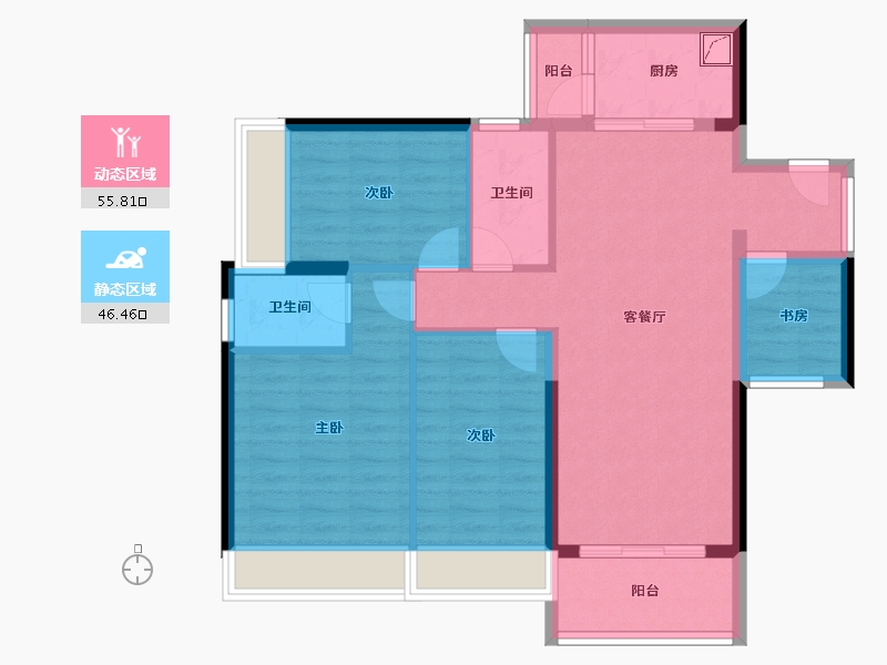 广东省-湛江市-华达北斗华庭-91.23-户型库-动静分区