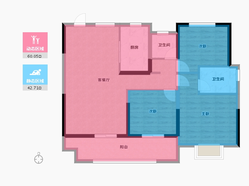 安徽省-芜湖市-高速·东方御府-92.00-户型库-动静分区