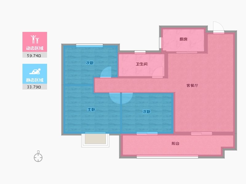 安徽省-芜湖市-高速·东方御府-84.00-户型库-动静分区