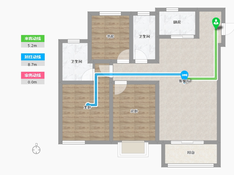 山西省-晋中市-悦唐·慧和郡-79.17-户型库-动静线