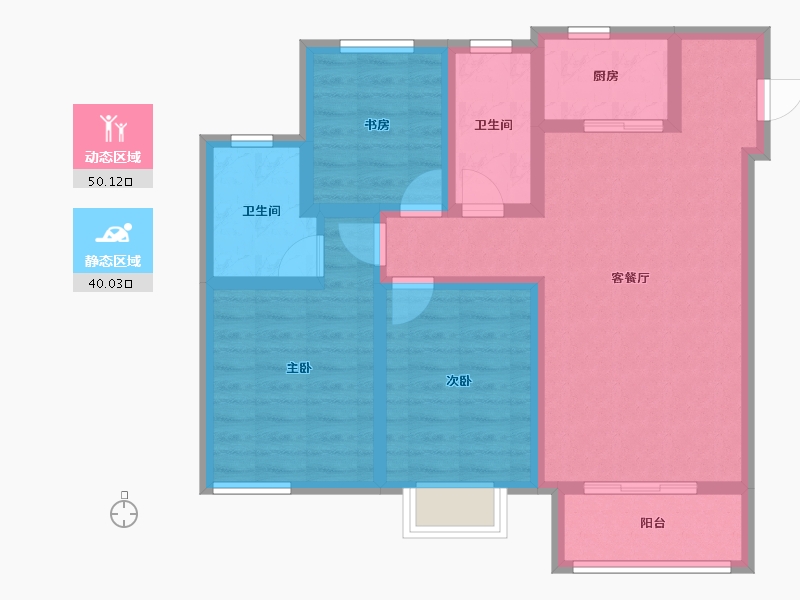 山西省-晋中市-悦唐·慧和郡-79.17-户型库-动静分区