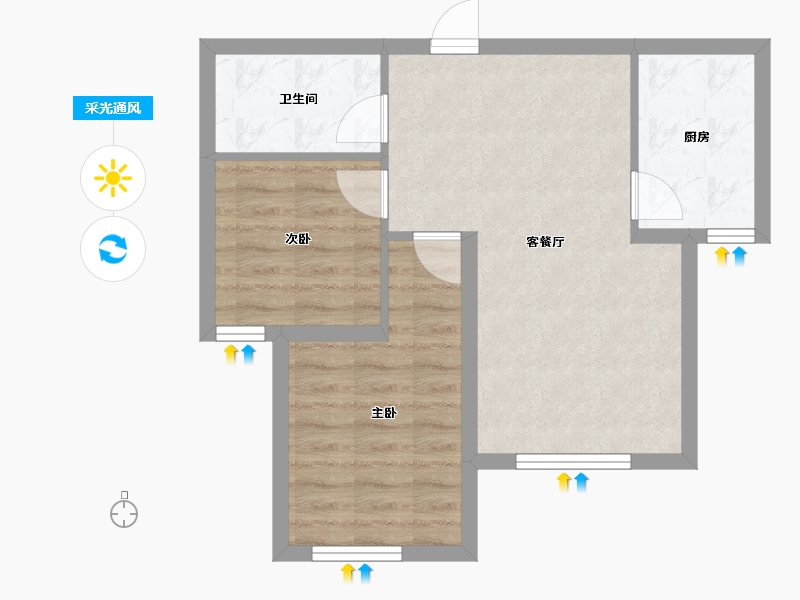 河北省-保定市-城建·紫煜臻城臻园-53.21-户型库-采光通风