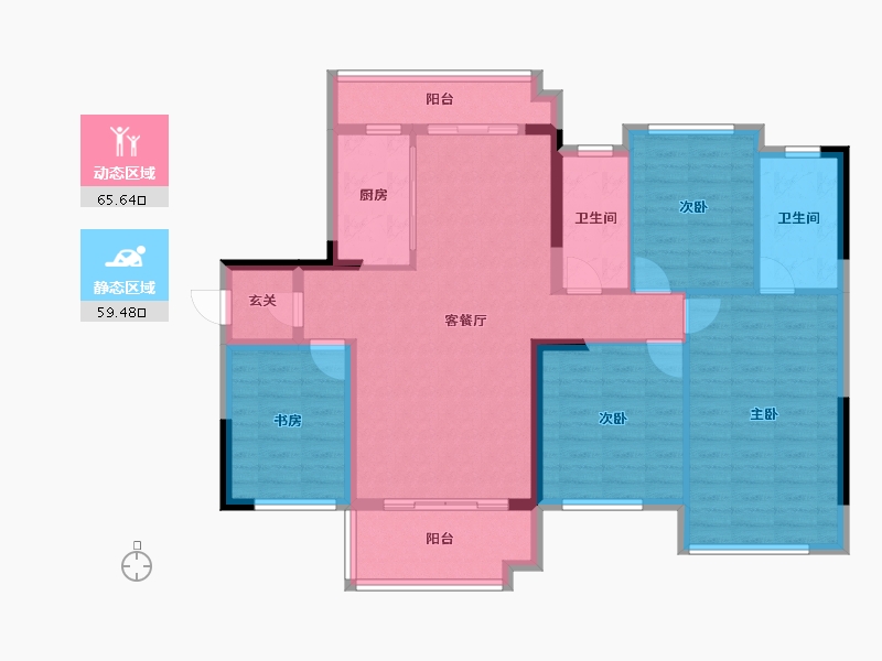 广西壮族自治区-贵港市-西山泉十里江湾-112.54-户型库-动静分区