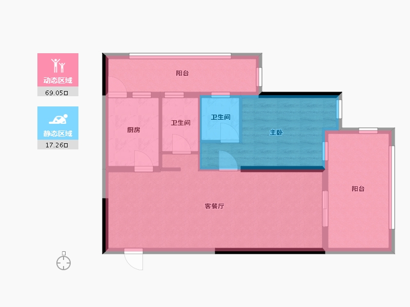 贵州省-贵阳市-首钢贵州之光-89.00-户型库-动静分区