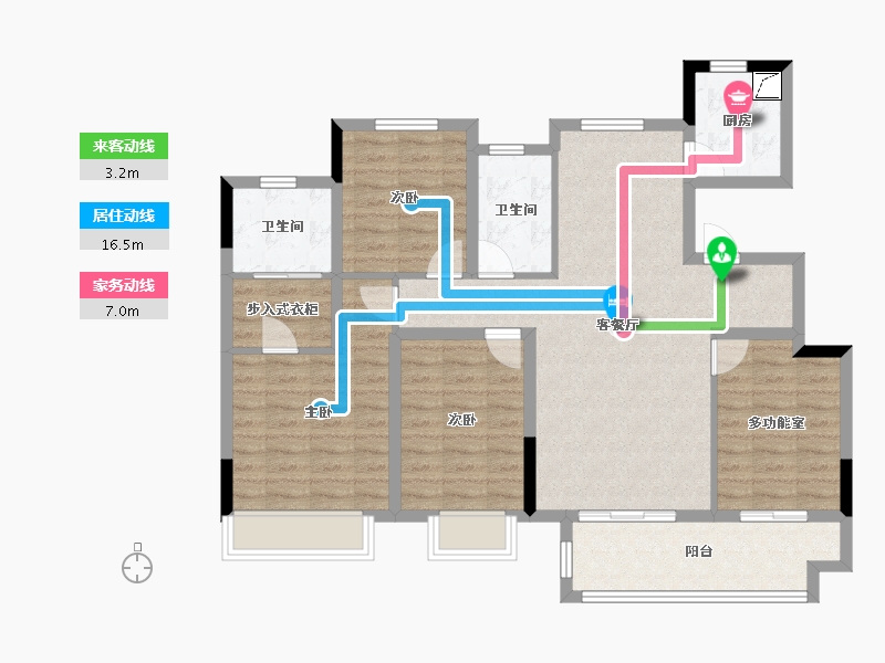 安徽省-池州市-中梁印江南-102.41-户型库-动静线