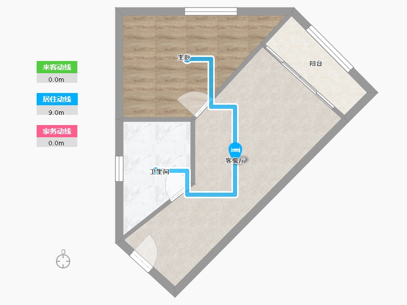 宁夏回族自治区-银川市-中冶幸福宸公寓-41.73-户型库-动静线