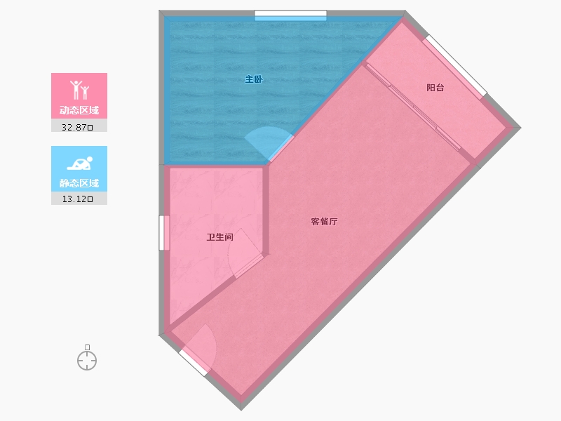 宁夏回族自治区-银川市-中冶幸福宸公寓-41.73-户型库-动静分区