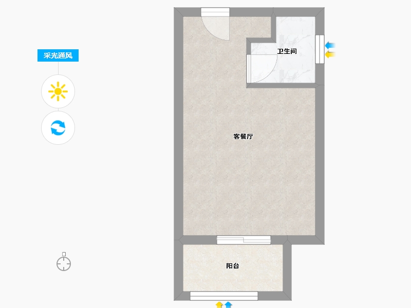 宁夏回族自治区-银川市-中冶幸福宸公寓-25.91-户型库-采光通风