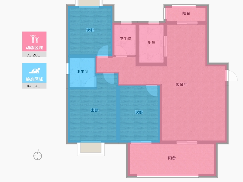 北京-北京市-1-130.00-户型库-动静分区