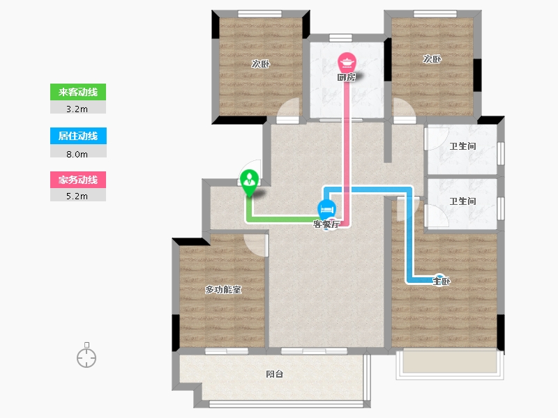 安徽省-池州市-中梁印江南-101.70-户型库-动静线