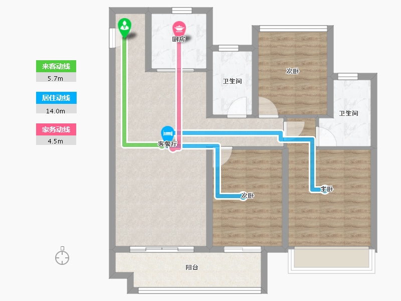 安徽省-池州市-中梁印江南-88.00-户型库-动静线