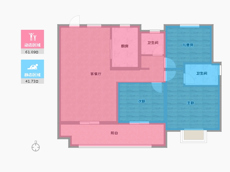 安徽省-芜湖市-高速·东方御府-92.00-户型库-动静分区