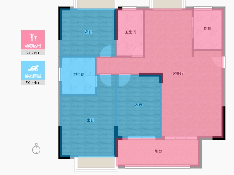 江西省-吉安市-华宇·燕京府-105.00-户型库-动静分区