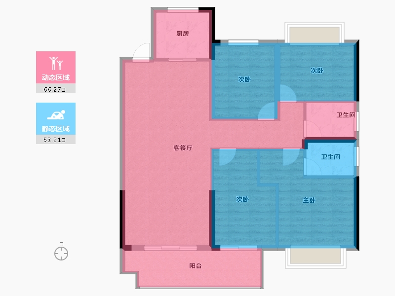 福建省-宁德市-屏南国宾郡-108.76-户型库-动静分区