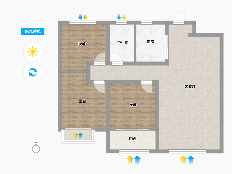 山东省-滨州市-御通院-88.01-户型库-采光通风