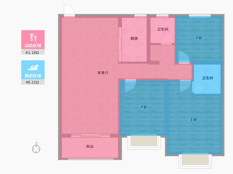 河南省-商丘市-君鹏·江山一品-96.87-户型库-动静分区