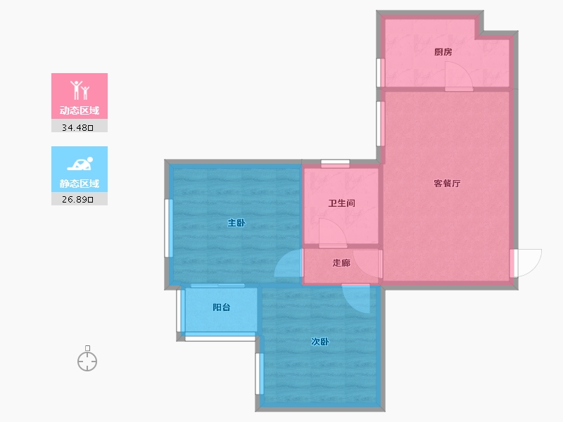 上海-上海市-裕兴大厦-2号楼-72.00-户型库-动静分区