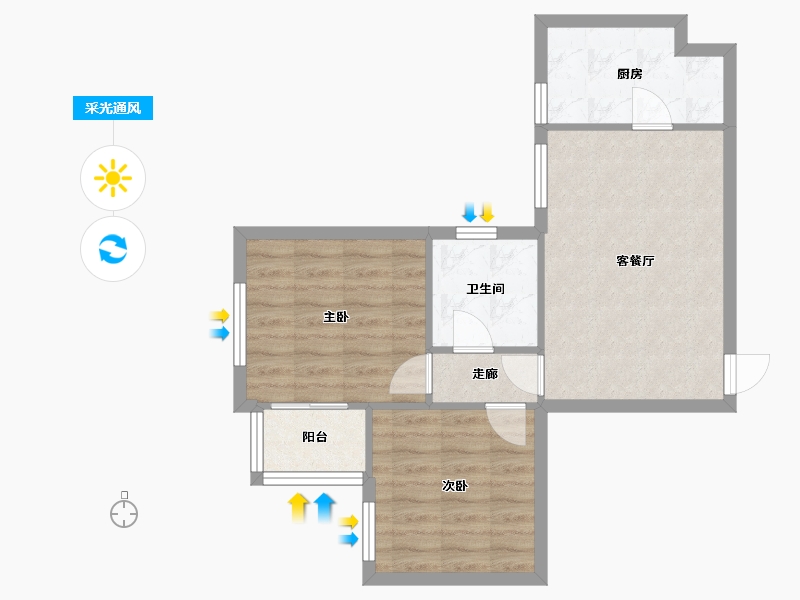 上海-上海市-裕兴大厦-2号楼-72.00-户型库-采光通风