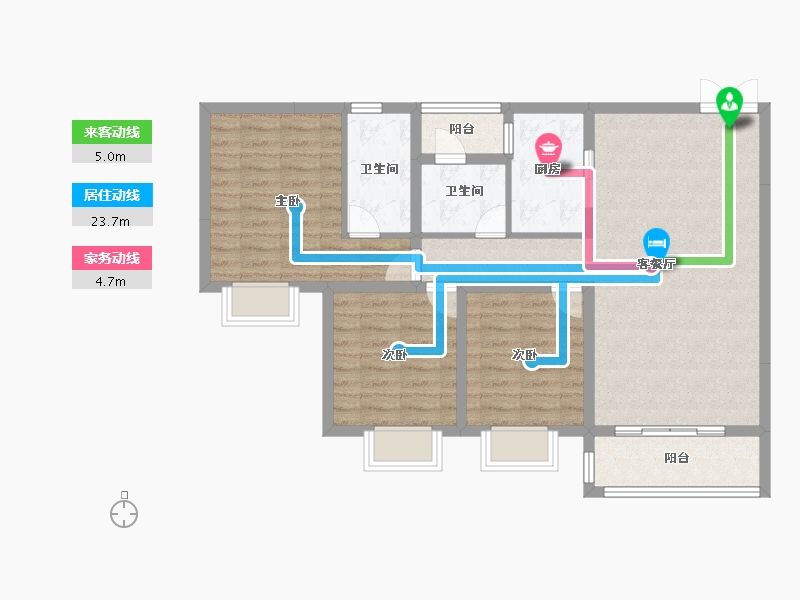 云南省-曲靖市-愿景·中国·宣威公园里康养小镇·芬芳源-92.00-户型库-动静线