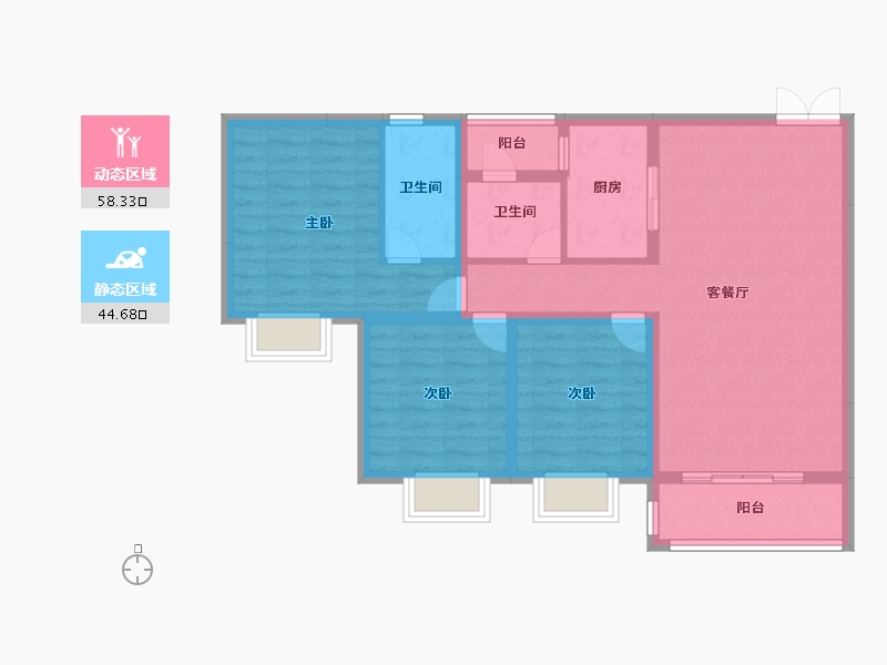 云南省-曲靖市-愿景·中国·宣威公园里康养小镇·芬芳源-92.00-户型库-动静分区