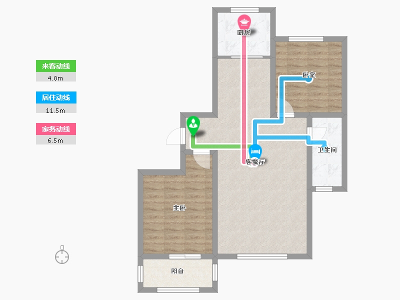 河北省-衡水市-金桥书香苑-75.02-户型库-动静线